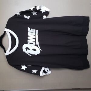 Torrid Bowie Cotton Drop Shoulder Varsity Short Sleeve Tee - Size 2